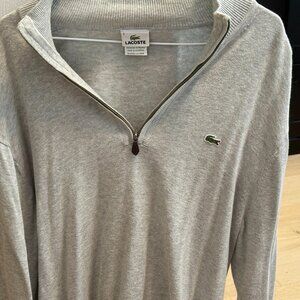 Mens Lacoste 3/4 zip up